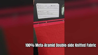 Όνομα προϊόντος: 100% Meta-Aramid Πλεκτό ύφασμα διπλής όψης Βάρος: 400gsm Πλάτος: 180 cm