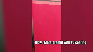 Υλικό: 100% Meta-Aramid με επίστρωση PU Βάρος:280gsm Πλάτος:150cm Χρώμα: Κόκκινο