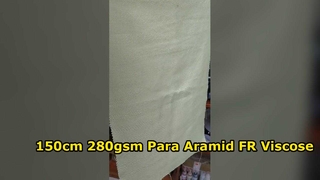 150cm 280gsm Para Aramid FR Viscose Polyester Blended Fire Resistant Wear Wear Fabric`