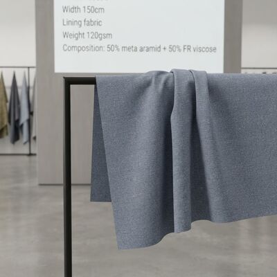 50% Meta-Aramid 50% FR Viscose Lining Fabric - Μόνιμης Επιβραδυντικό Φλόγας 120 gsm για Προστατευτικά Ενδύματα