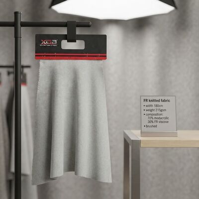FR Πλεκτό ύφασμα 180cm πλάτος 215gm βάρος 70% μοδακρυλικό 30% FR ιζώδης για εφαρμογές με ανθεκτικό στη φλόγα
