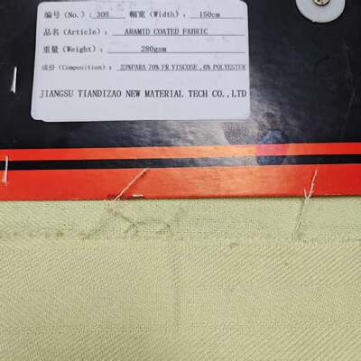 280gsm 150cm Πλάτος 23% Παρα-Αραμίδιο 70% Βισκόζη FR 6% Πολυεστέρας Αναμεμειγμένο Πυράντοχο Ύφασμα Meta-Αραμιδίου για Προστατευτικά Ενδύματα