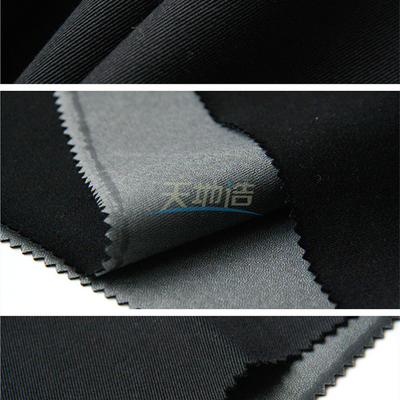 Μαύρο ύφασμα 93/5/2 ινών 280gsm Meta Aramid με PU το επίστρωμα