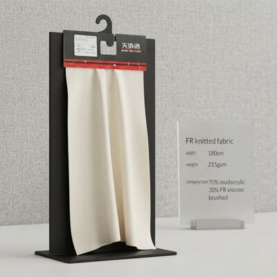 FR Πλεκτό ύφασμα 180cm πλάτος 215gm βάρος 70% μοδακρυλικό 30% FR ιζώδης για εφαρμογές με ανθεκτικό στη φλόγα